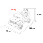 Elektrické autíčko Jeep Wrangler Rubicon Lift 4x4, 24V - oranžové